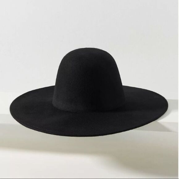 Anthropologie High Crown Black Wool Felt Hat main image 12